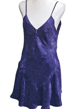 Purple Slip Dress with Spaghetti Straps